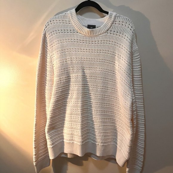 White Chunky Knit Sweater - Picture 1 of 2